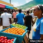 세인트키츠 네비스 사건사고 - **Vigilant Traveler in a Bustling Market:**
"A candid, realistic shot of a diverse group of peop...